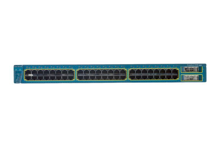 Cisco WS-C3550-48-SMI 3550 48x 10/100 + 2x 1000 BASE-X PORTA 1U Ethernet Switch Cisco WS-C3550-48-SMI 3550 48x 10/100 + 2x 1000 BASE-X PORTA 1U Ethernet Switch